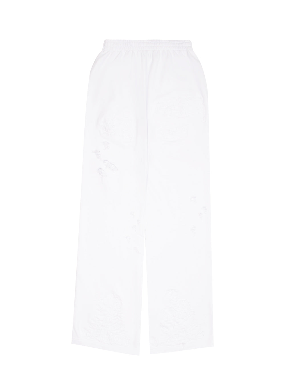 Distressed Jersey Pants (White)