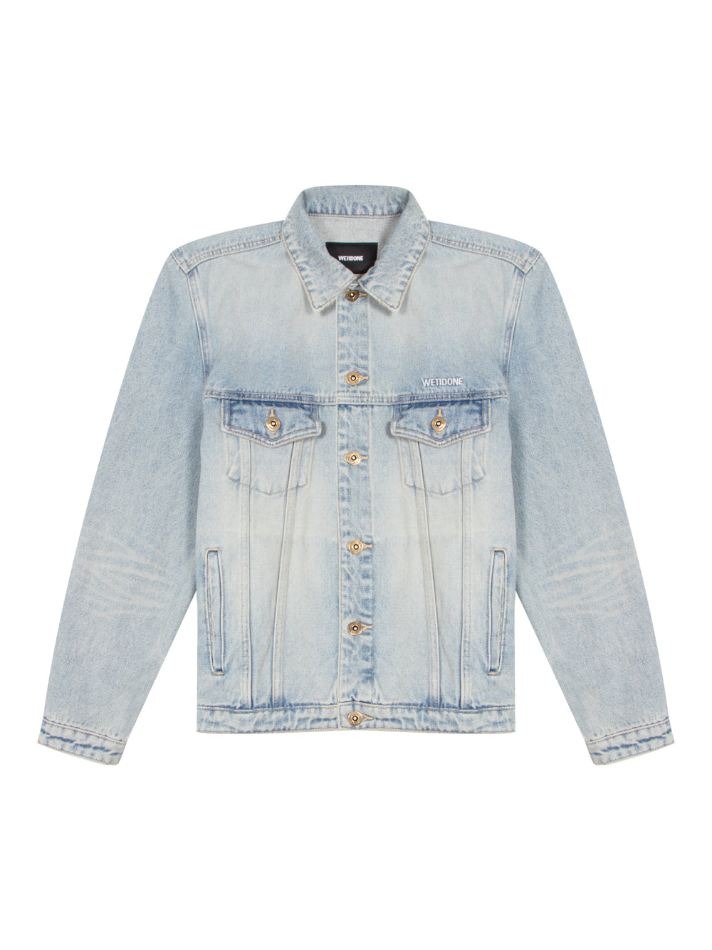 Embroidered Logo Denim Jacket (Sky Blue)