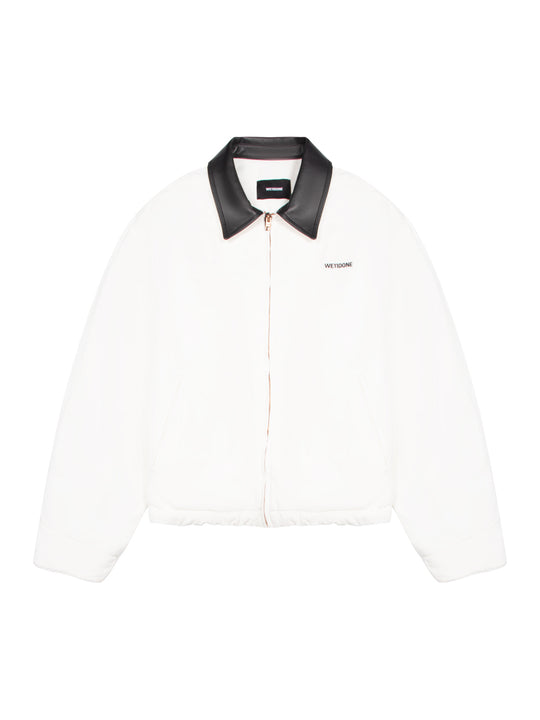 Padded Oxford Jumper Jacket (White)