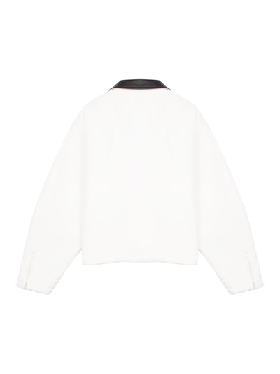 Padded Oxford Jumper Jacket (White)