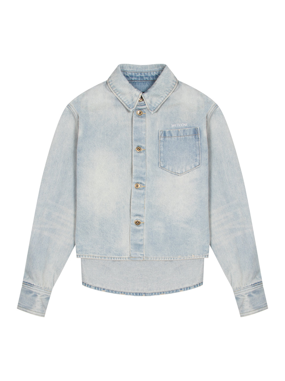 Washed Denim Shirt (Sky Blue)