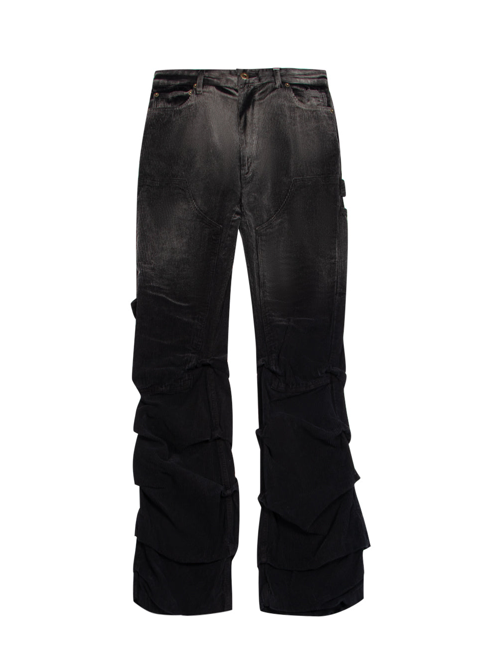 Washed Wrinkled Pants (Black)