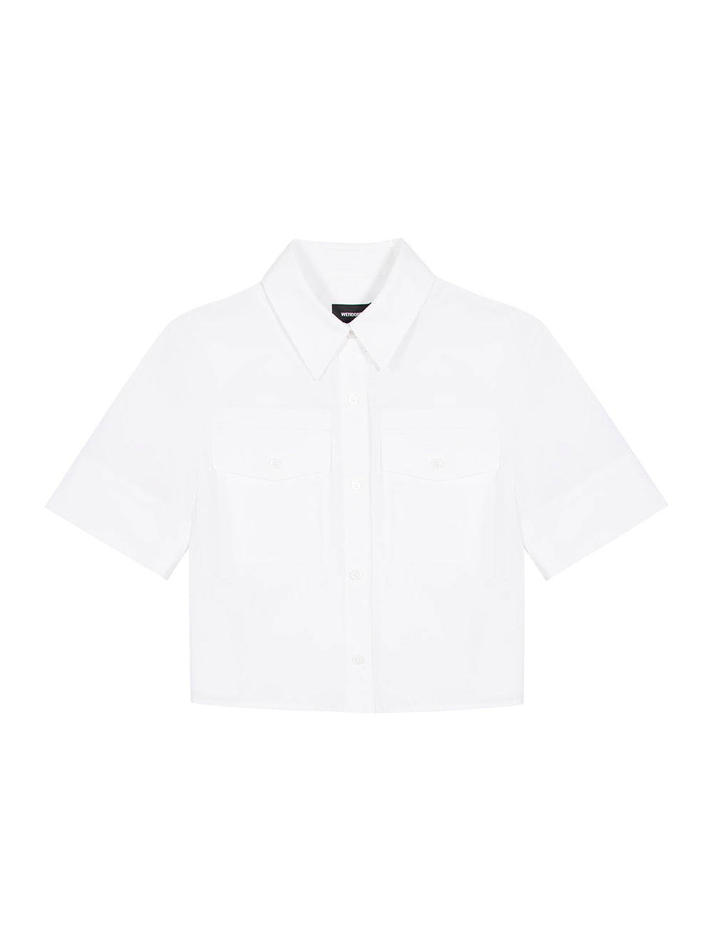 Cropped Pocket Shirt (White)
