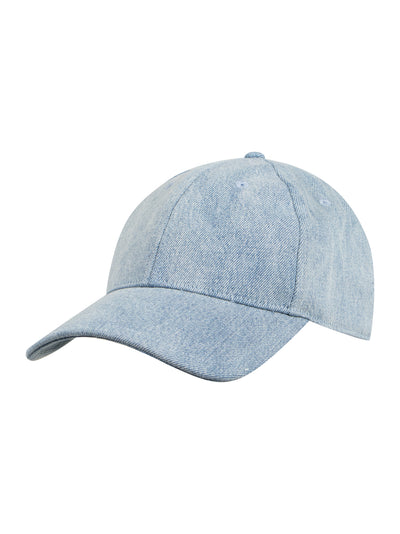 Harlow Baseball Cap (Light Wash Denim)