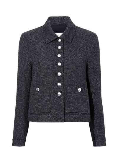 Marcella Jacket In Tweed Black/Alabaster