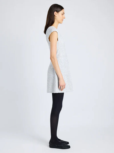 Maryam Dress In Tweed Alabaster/Black