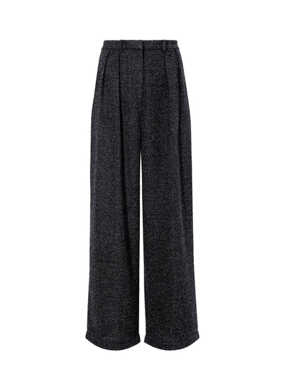 Eleanor Pant In Tweed Black/Alabaster