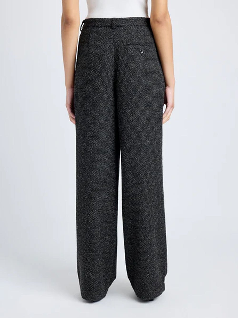 Eleanor Pant In Tweed Black/Alabaster