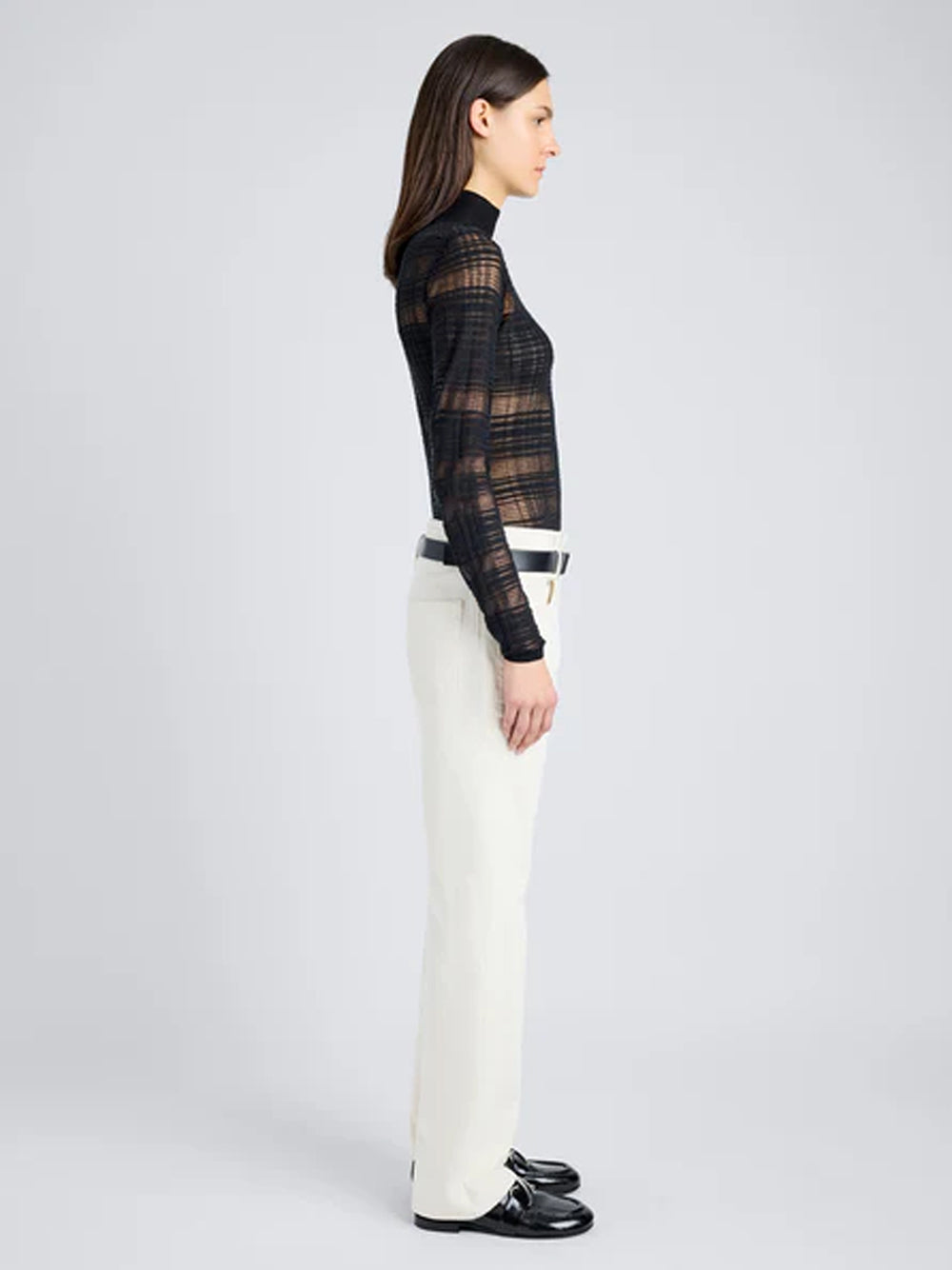 Stefanie Sweater In Plaid Knits Black