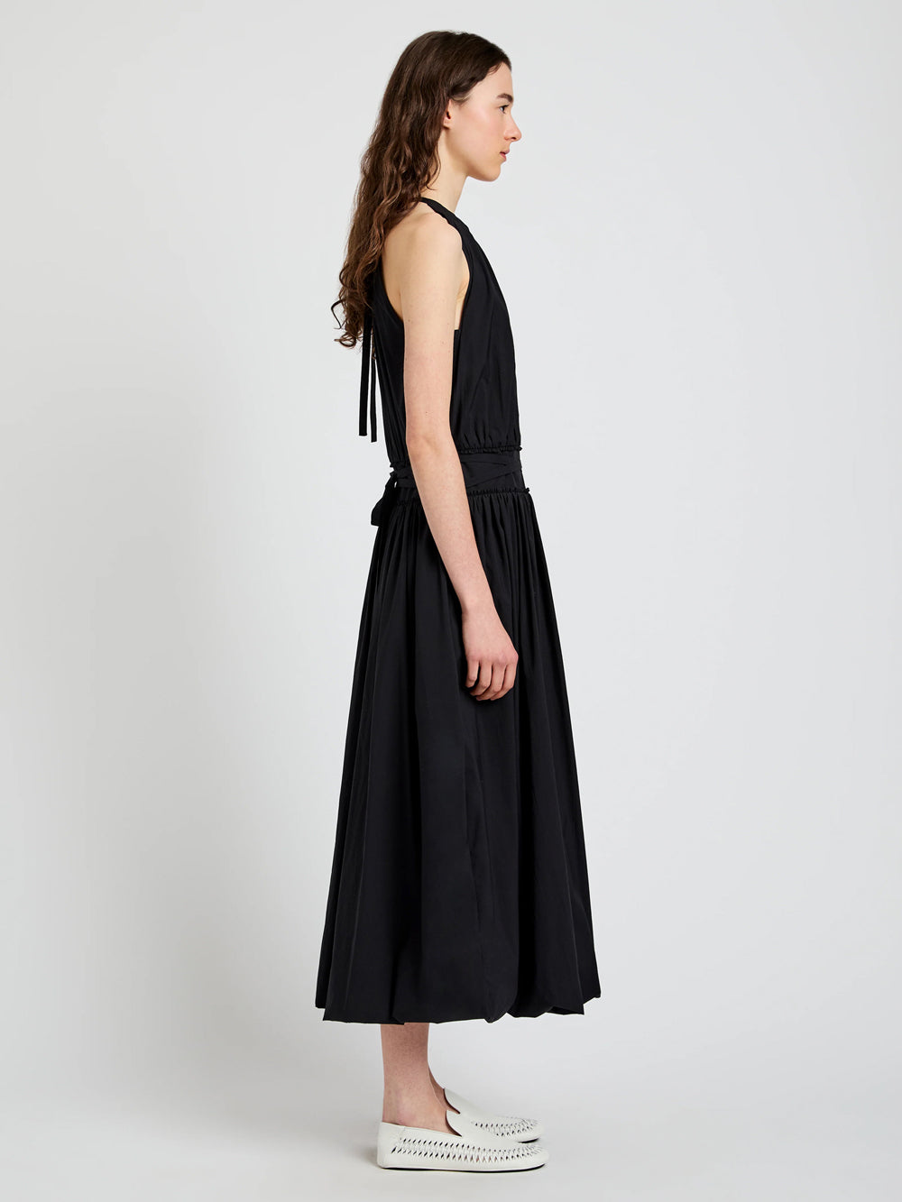 Wylie Dress In Tech Poplin (Black)