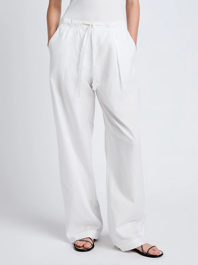 Barrett Pant In Stretch Poplin (White)