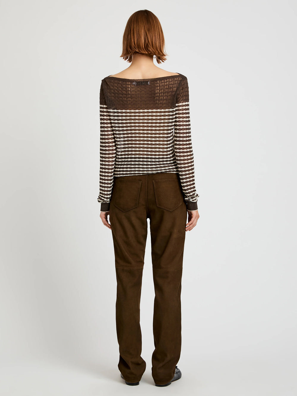 Britta Sweater In Breton Stripe (Wood/Chalk)