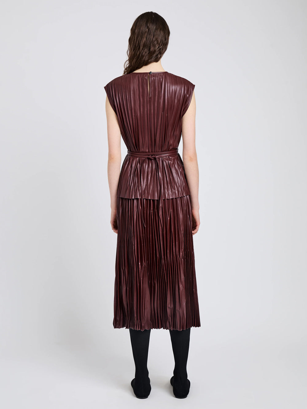 Lyra Top In Lw Faux Leather Oxblood
