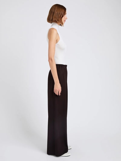 Meadow Pant In Merino Wool Twill Chocolate