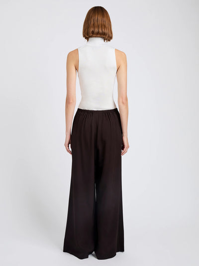 Meadow Pant In Merino Wool Twill Chocolate