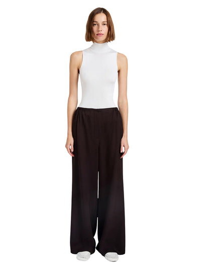 Meadow Pant In Merino Wool Twill Chocolate