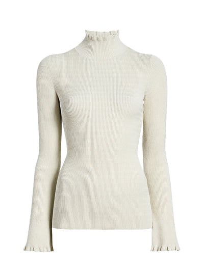 Phyllis Turtleneck In Geo Knits Off White