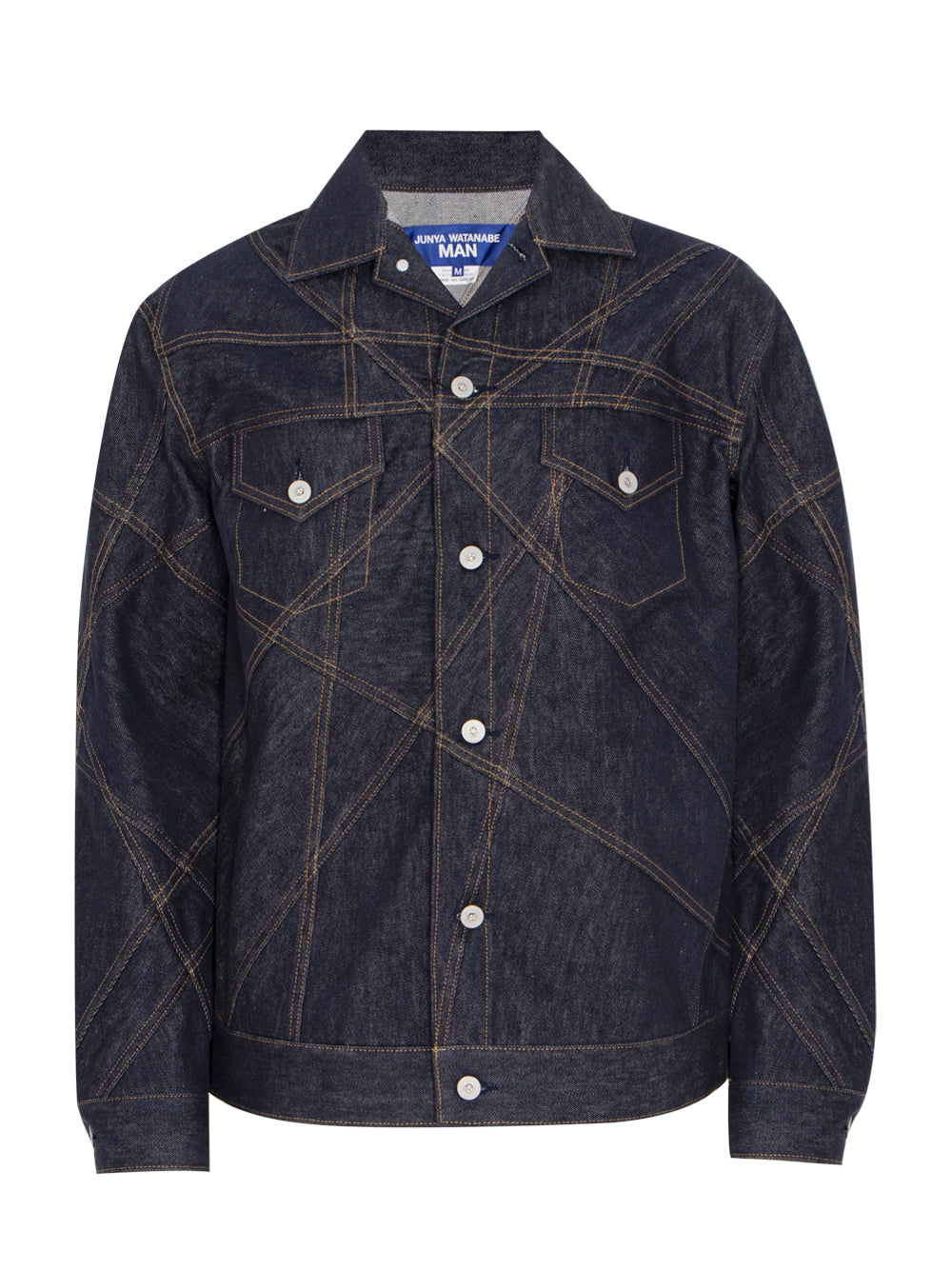 Contrast-stitching Denim Jacket (Indigo)