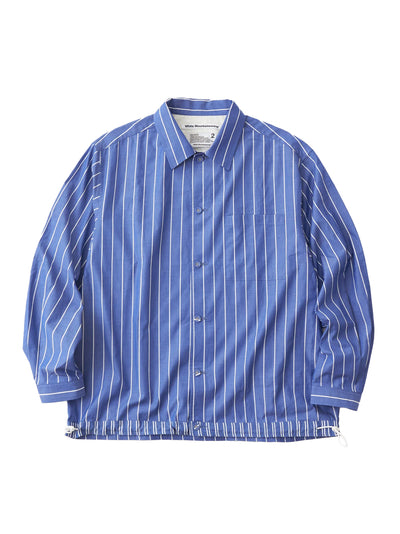 Mid Gusset Sleeve Stripe Shirt Blouson Blue