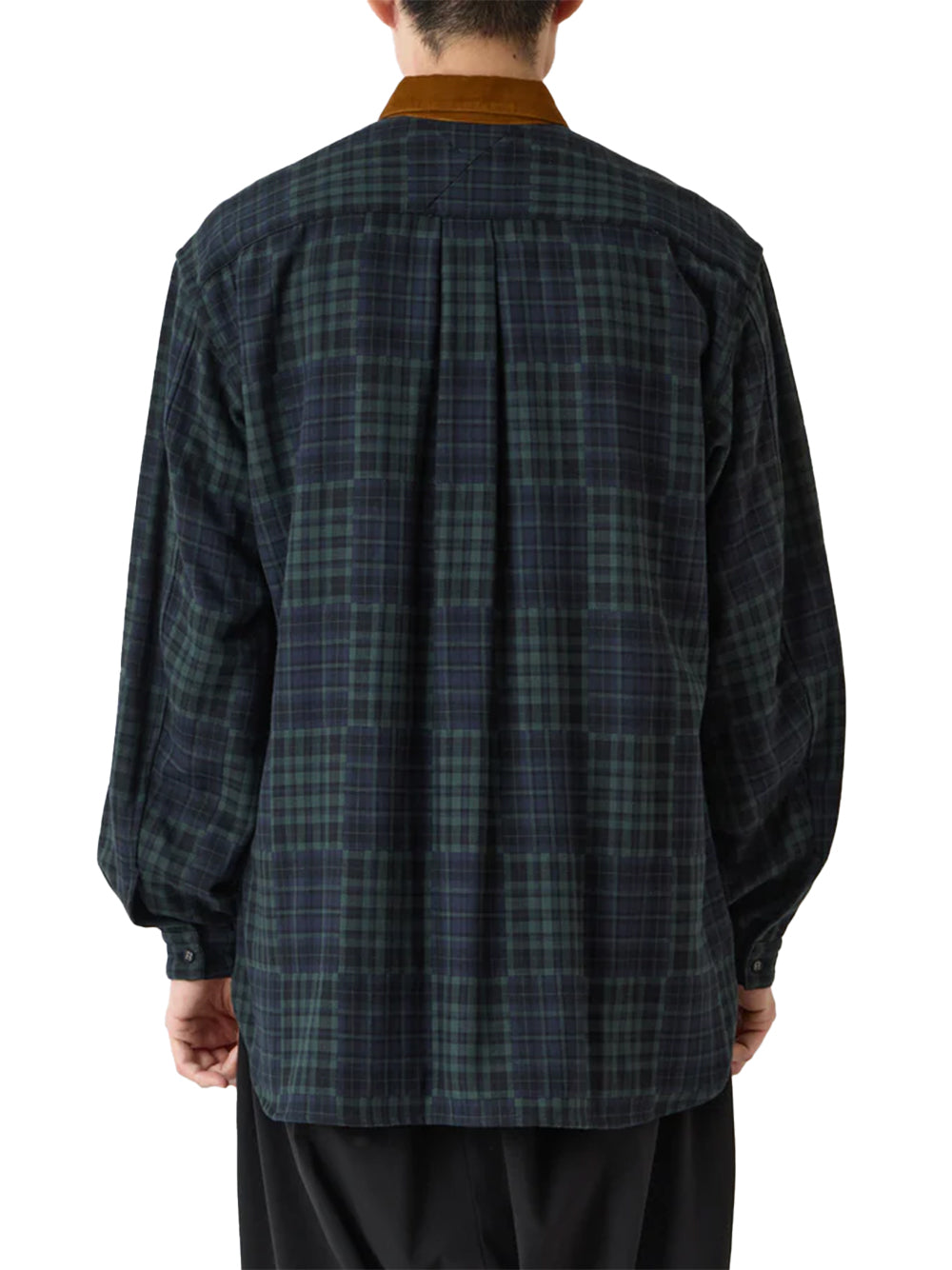 Gusset Sleeve Corduroy Collar Shirt Blackwatch