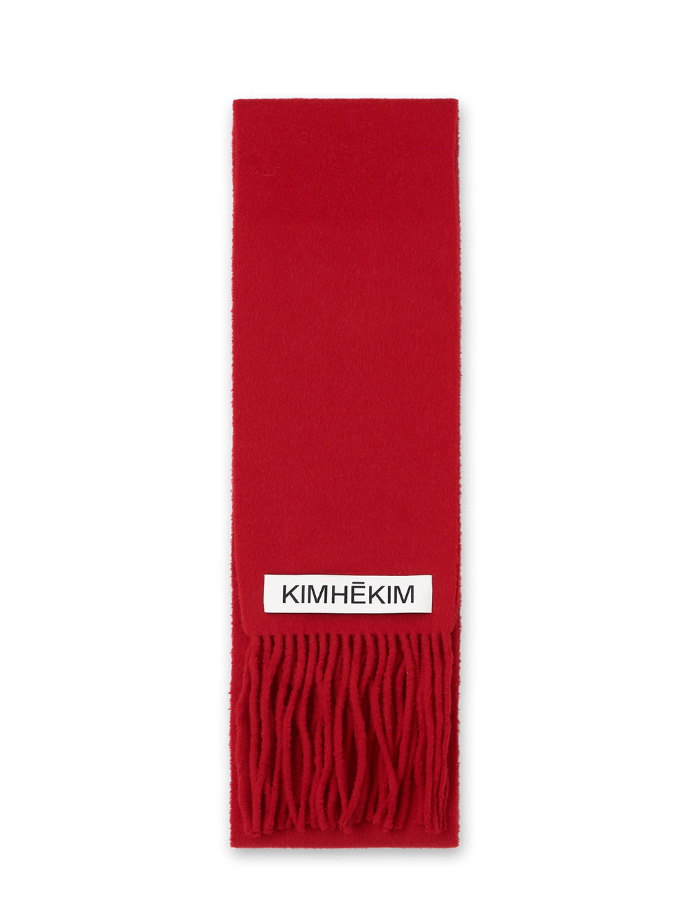 Wool Label Scarf Red