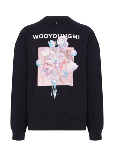 3D Flower Back Logo Sweatshirt (Navy)
