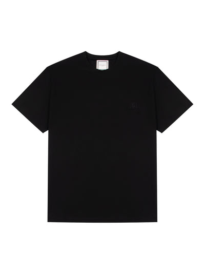 3D Flower Back Logo T-Shirt (Black)