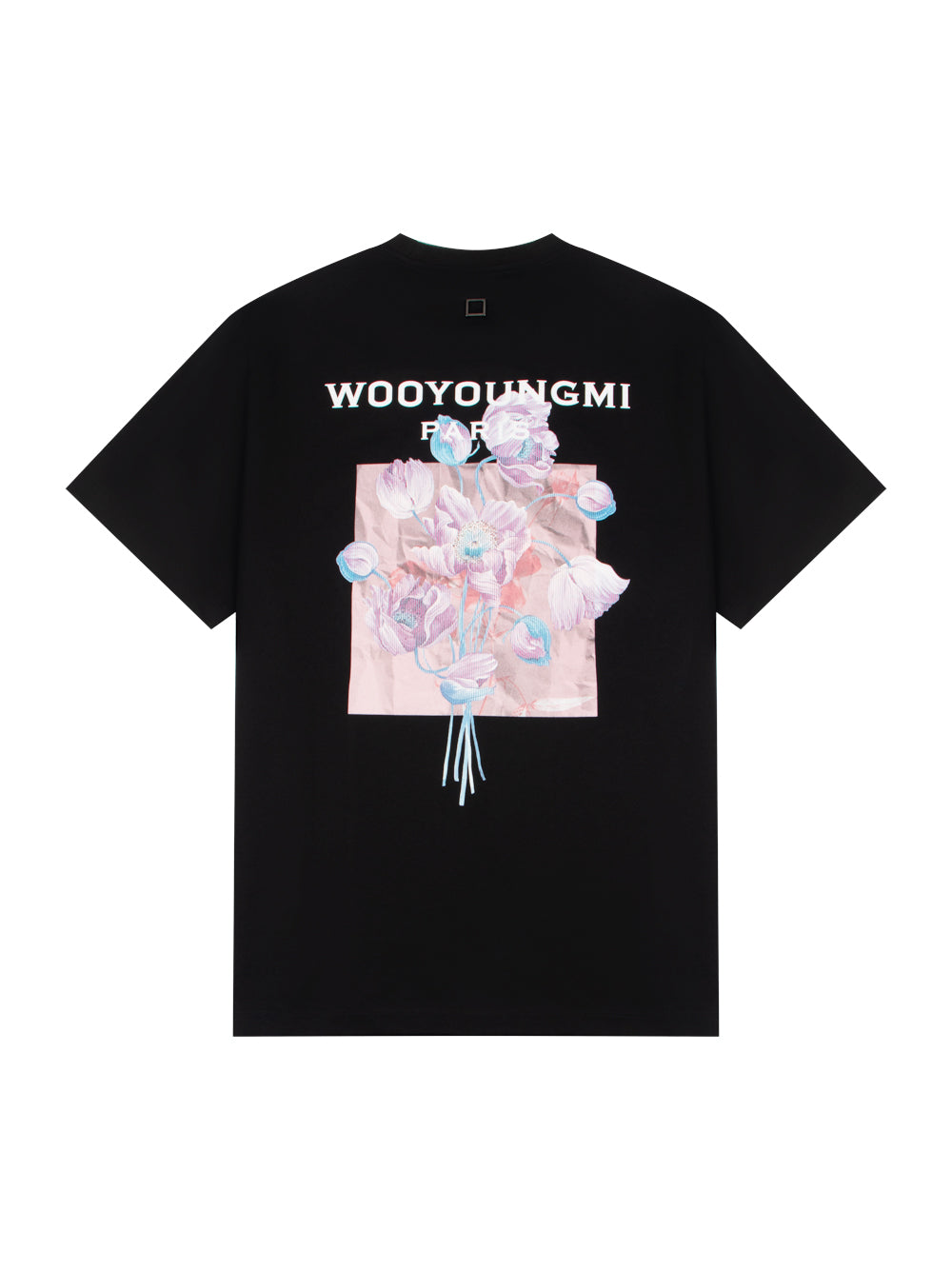 3D Flower Back Logo T-Shirt (Black)