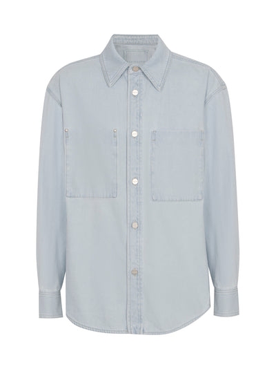 Back Logo Denim Shirt (Light Blue)