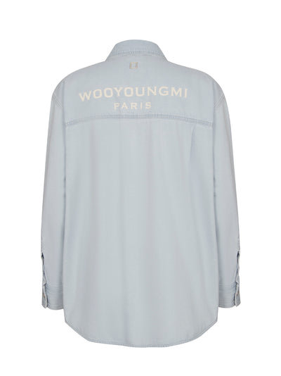 Back Logo Denim Shirt (Light Blue)