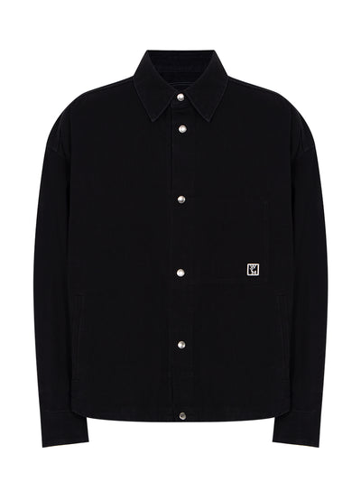 City Graphic Denim Shirt (Black)