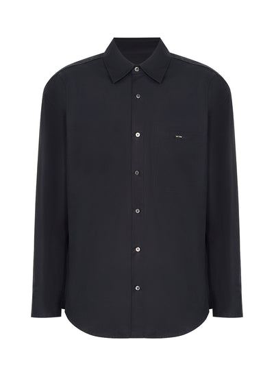 Cotton Back Logo Shirt (Black)