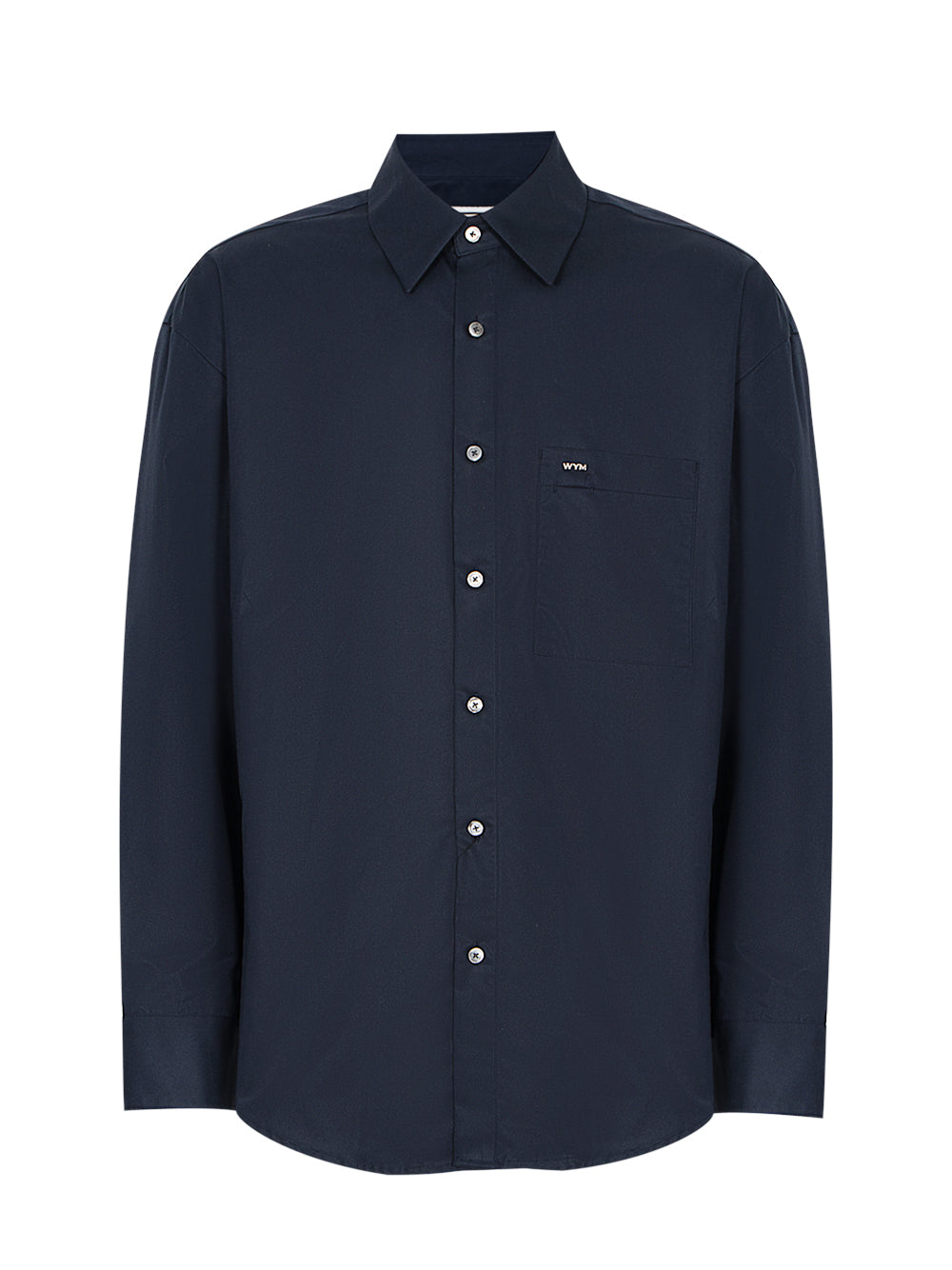 Cotton Black Logo Shirt (Blue)