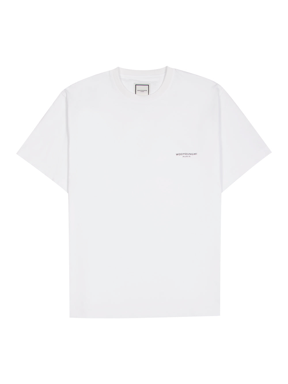 Cotton Square Label T-Shirt (White)