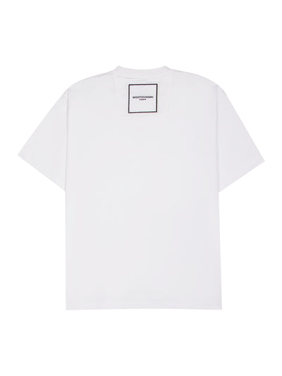 Cotton Square Label T-Shirt (White)