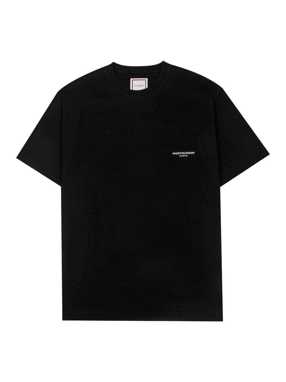 Cotton Square Label T-Shirt (Black)