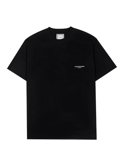 Cotton Square Label T-Shirt (Black)