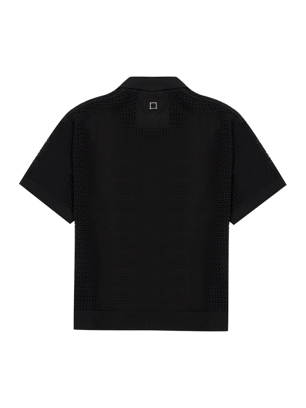 Netting Short Sleeve Sweater (Black)