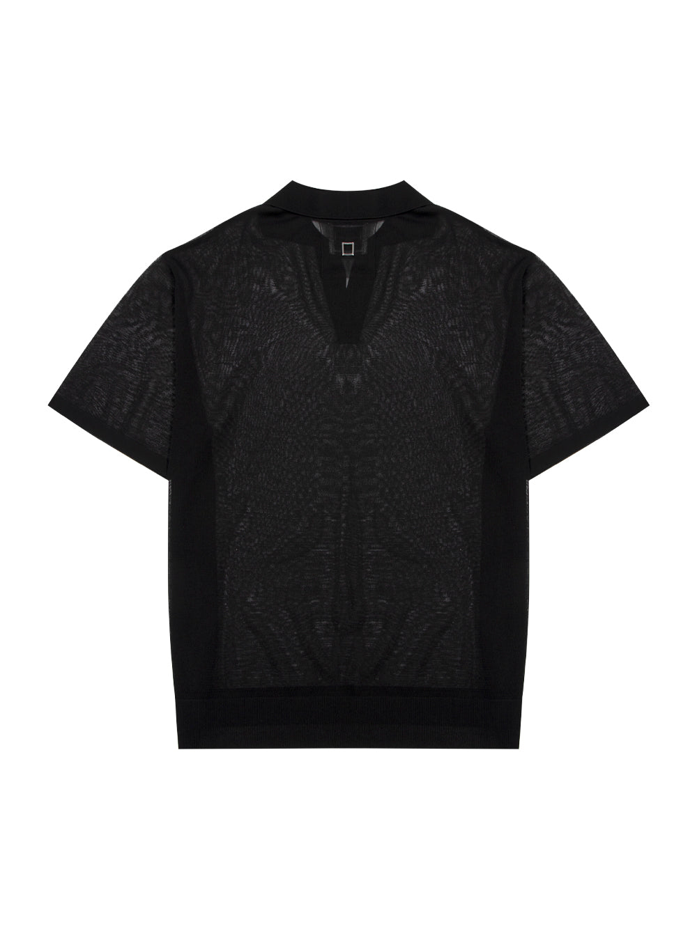 See-Through Short Sleeve Sweater (Black)