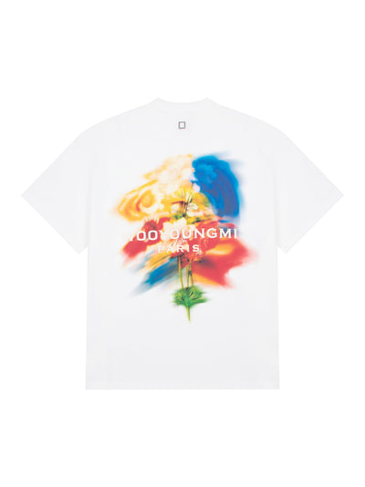 Swaying Flower Back Logo T-Shirt (White)