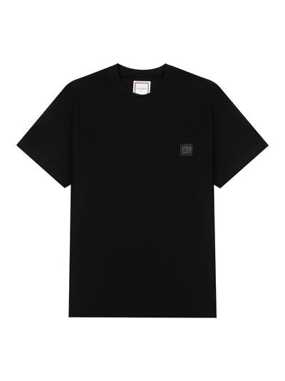 Wave Graphic Back Logo T-Shirt (Black)