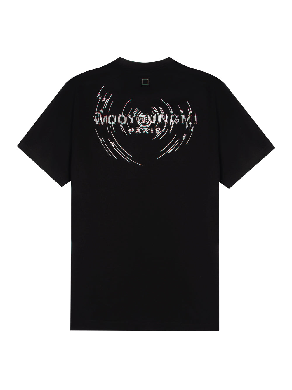 Wave Graphic Back Logo T-Shirt (Black)