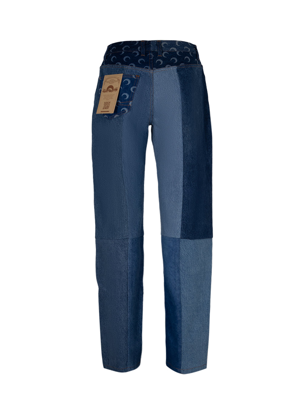 Regenerated Denim Straight Leg Pants Blue