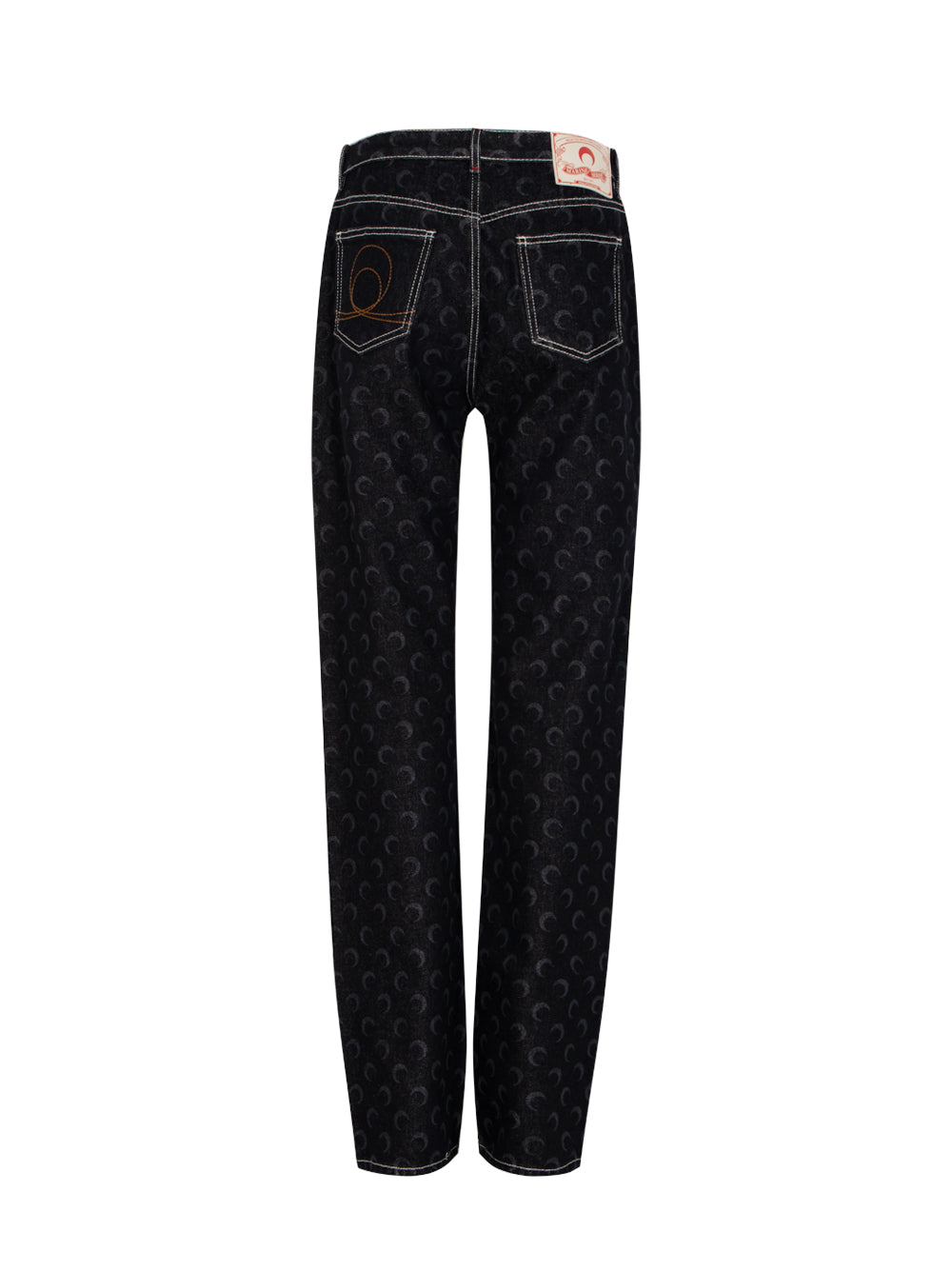 Moon Laser Denim Loose Jeans  Black