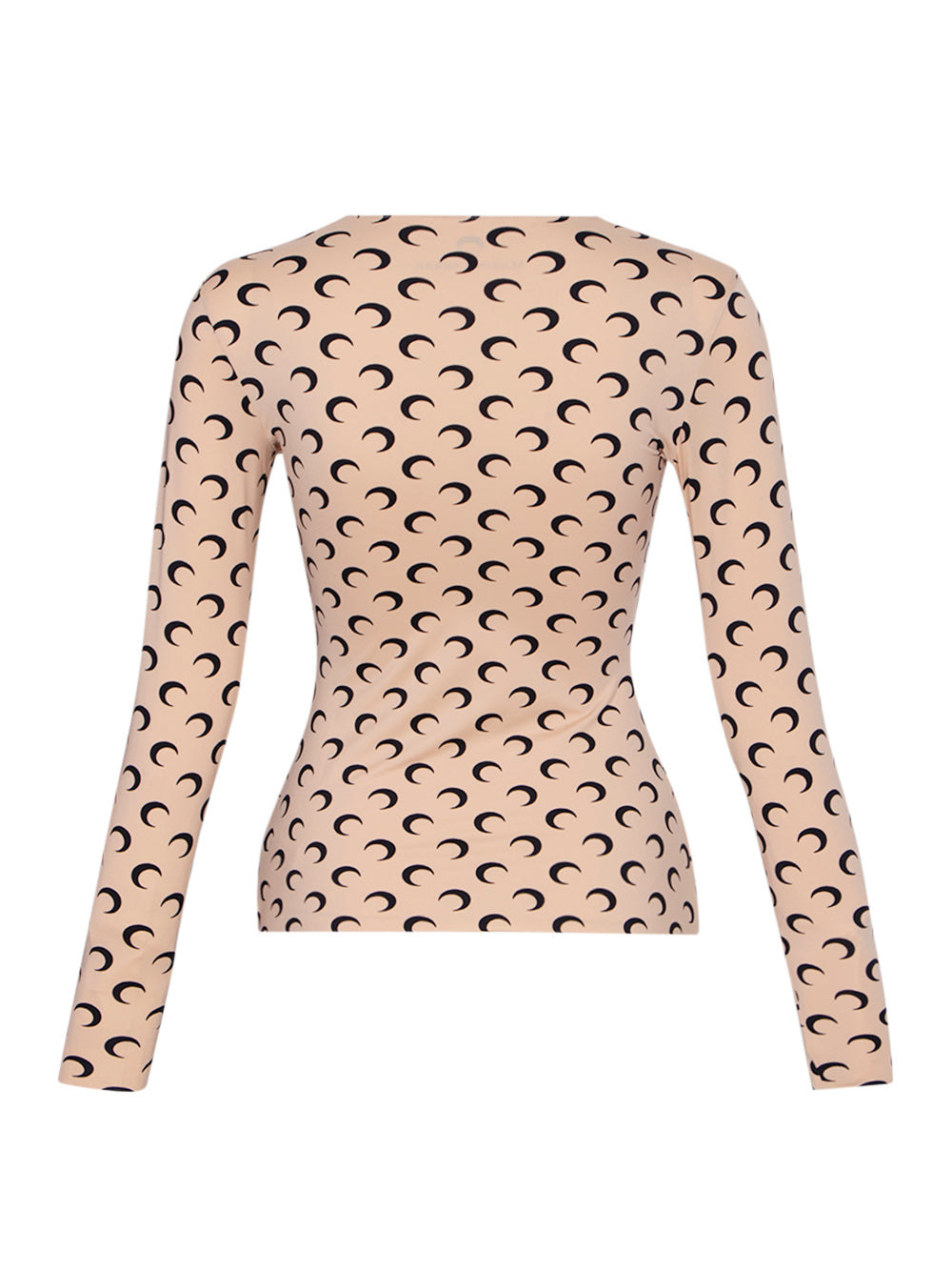 Moon Printed Jersey Long Sleeve Crew Tan