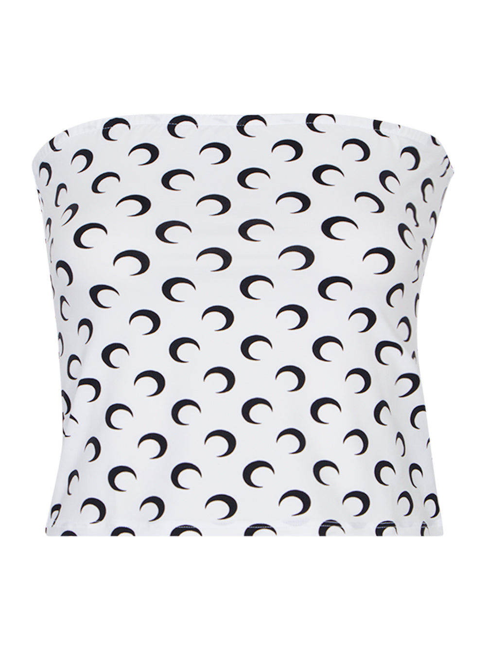 Moon Printed Jersey Sleeveless Optical White