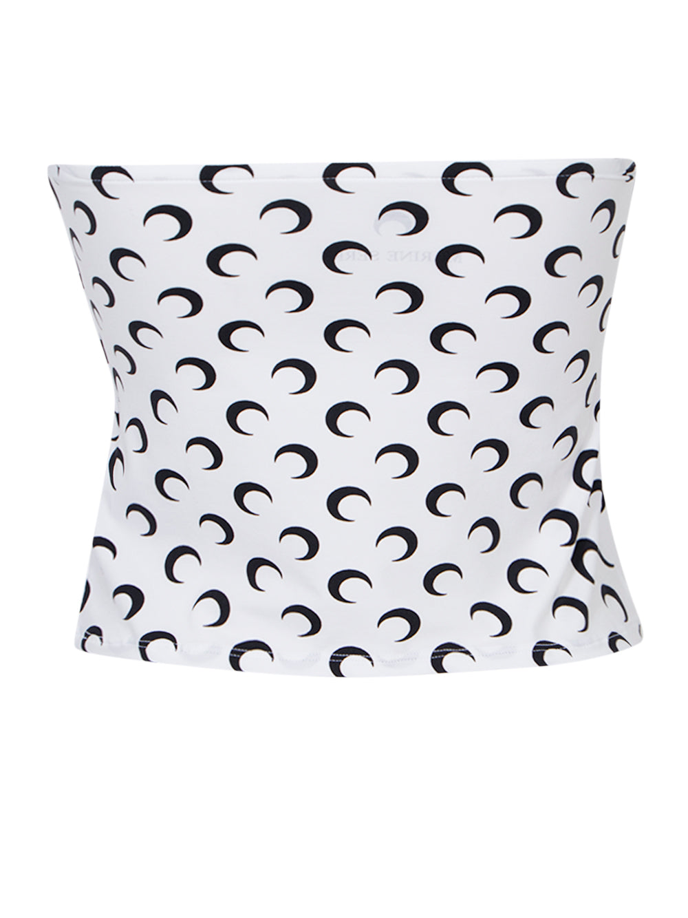 Moon Printed Jersey Sleeveless Optical White