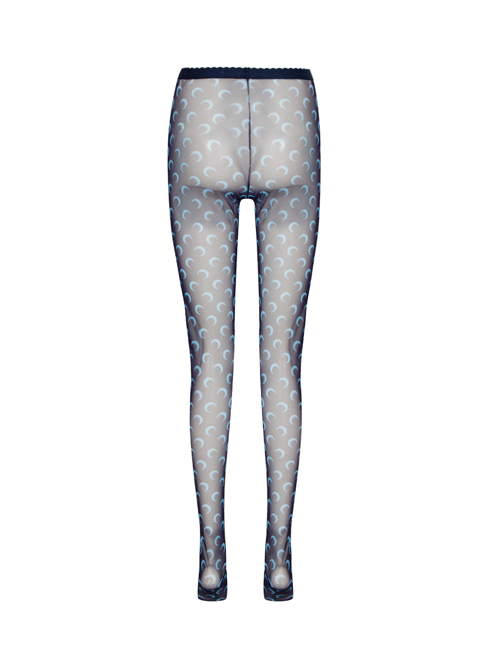 Moon Printed Mesh Tights Navy