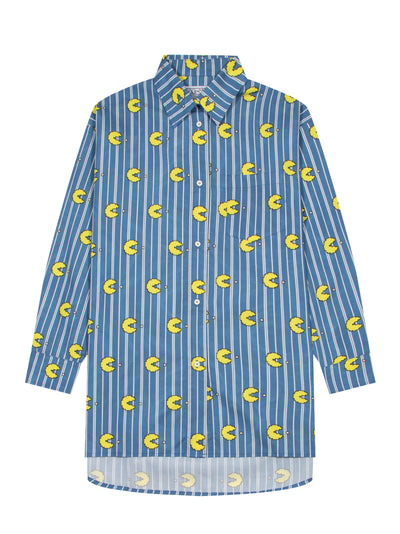 Camicia Oversize Popeline (Blue Stripes)