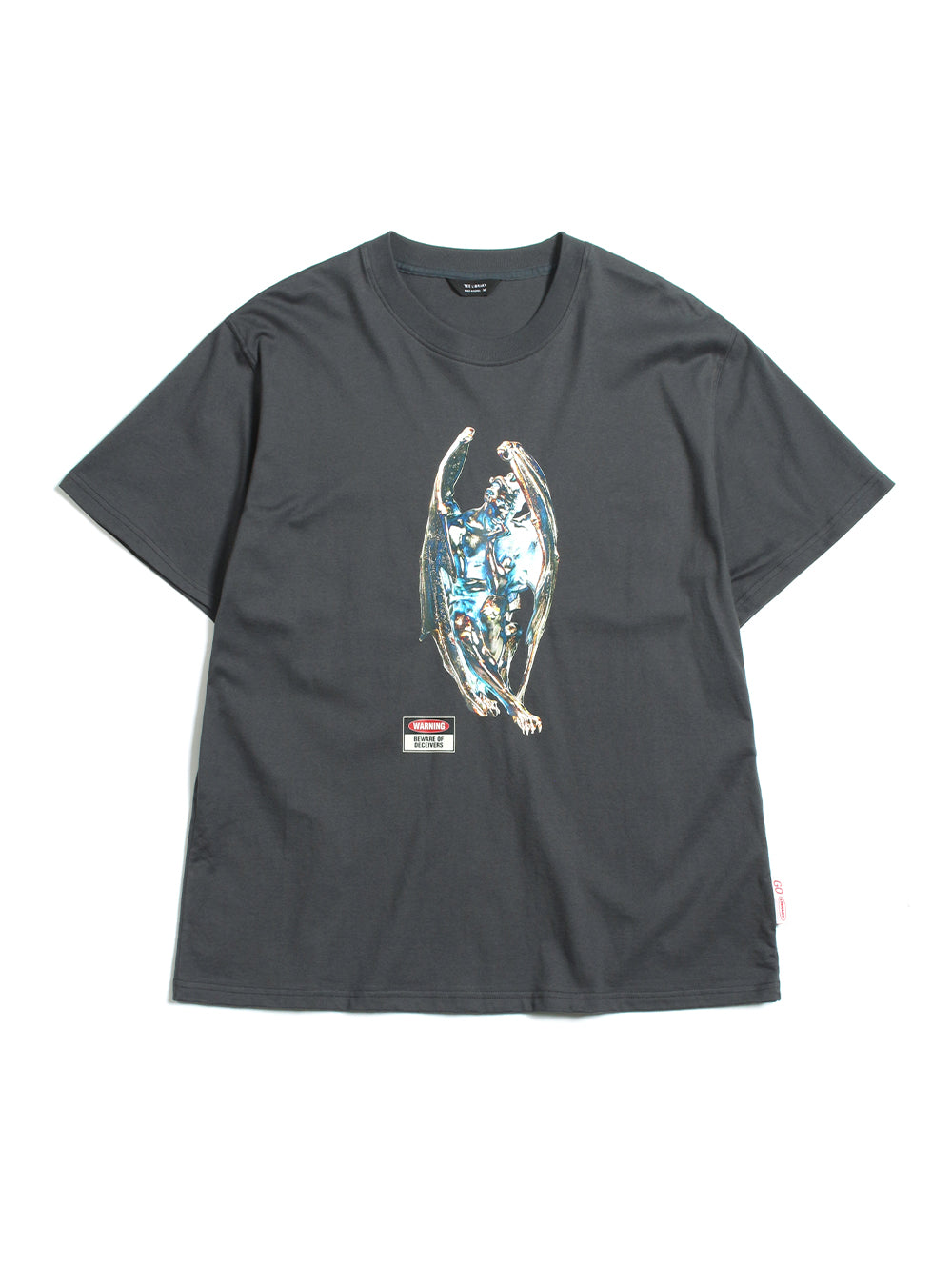 Warning (Relaxed Fit-Tee) (Charcoal)
